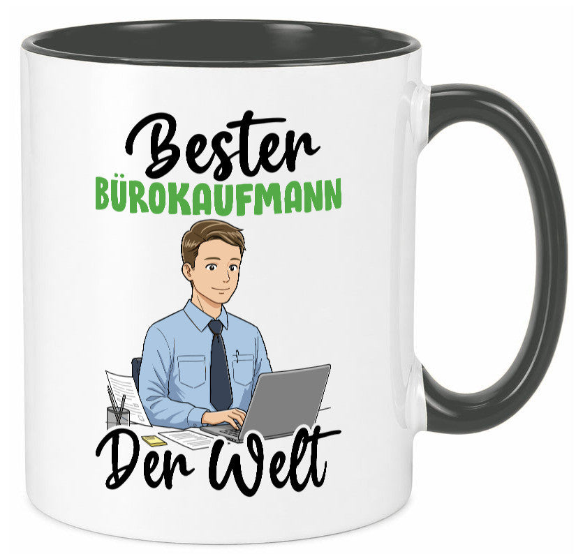Bester Bürokaufmann | Kaufmann v2 lustig Arbeit Kollegen Büro Geschenk Tasse