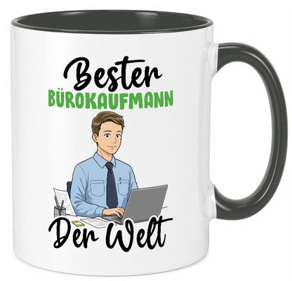 Bester Bürokaufmann | Kaufmann v2 lustig Arbeit Kollegen Büro Geschenk Tasse