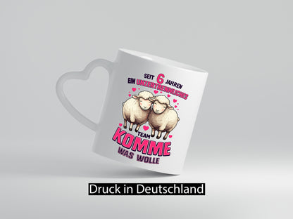6 Jahre Verheiratet | ein Team Ehepaar v2 lustiger Spruch Geschenk Humor