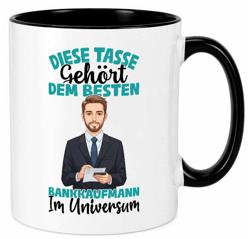 Im Universum: Bankkaufmann | Kaufmann Bank Kaufleute Geschenkidee Humor Tasse