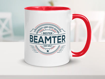 Geprüft und sicher: Beamter | Verbeamtung Dienst Humor Geschenkidee Tasse