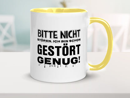 Ich bin schon gestört lustiger Spruch Geschenk Humor Geschenkidee Tasse