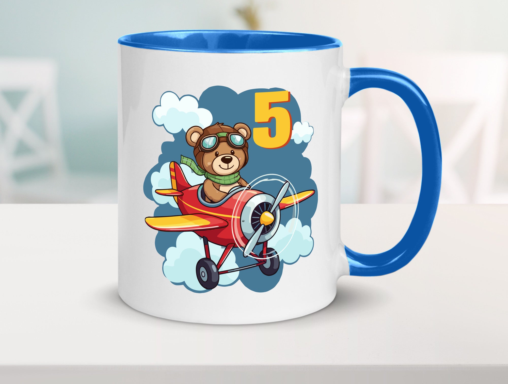 5. Geburtstag | 5 Jahre Kinder Pilot Flugzeug Geschenkidee Humor Tasse