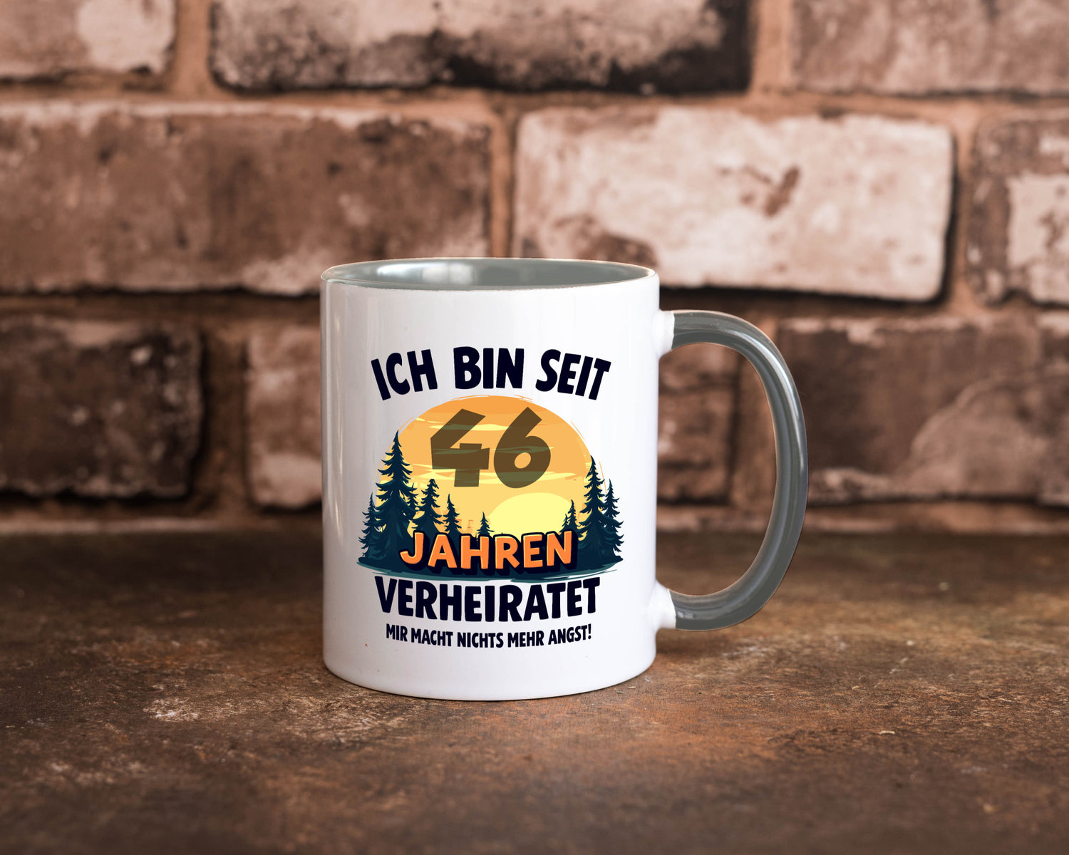 Ich bin Verheiratet | 46. Hochzeitstag Ehepaar Geschenkidee Humor Tasse