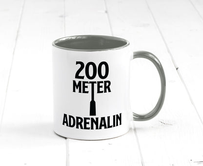 200 Meter Adrenalin v2 lustig Humor Geschenkidee Geschenk Tasse