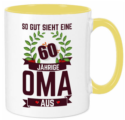 60. Geburtstag | 60 Jährige Oma Großmutter Geschenk Familie Geschenkidee Tasse