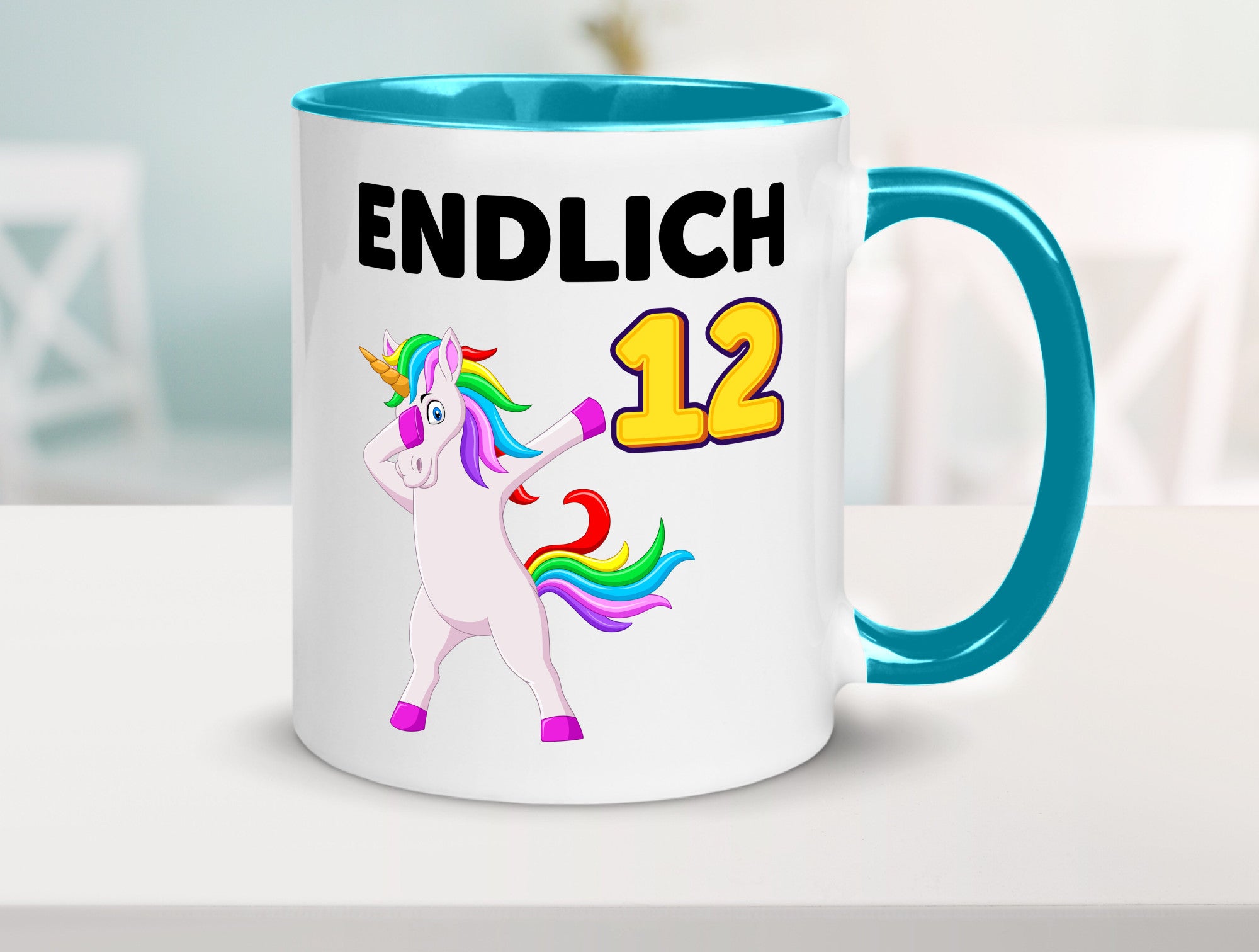 12. Geburtstag | endlich 12 Jahre Einhorn Mädchen lustig Geschenkidee Geschenk
