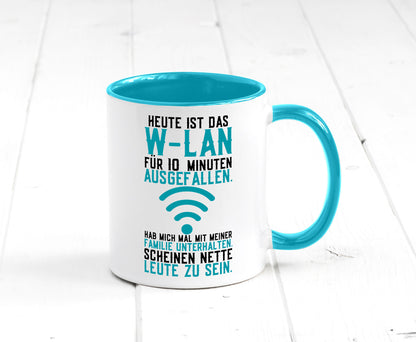 10 Minuten W-Lan Ausfall | Nerd Computer PC Gamer lustig Humor Geschenkidee Tasse