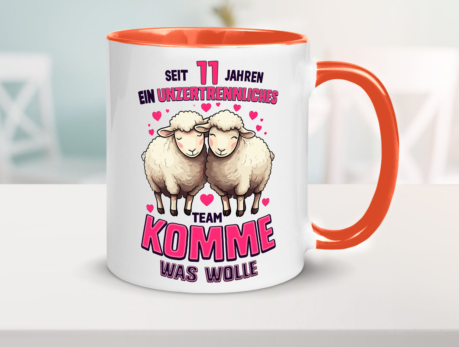 11 Jahre Verheiratet | ein Team Ehepaar v2 Humor Geschenkidee Tasse