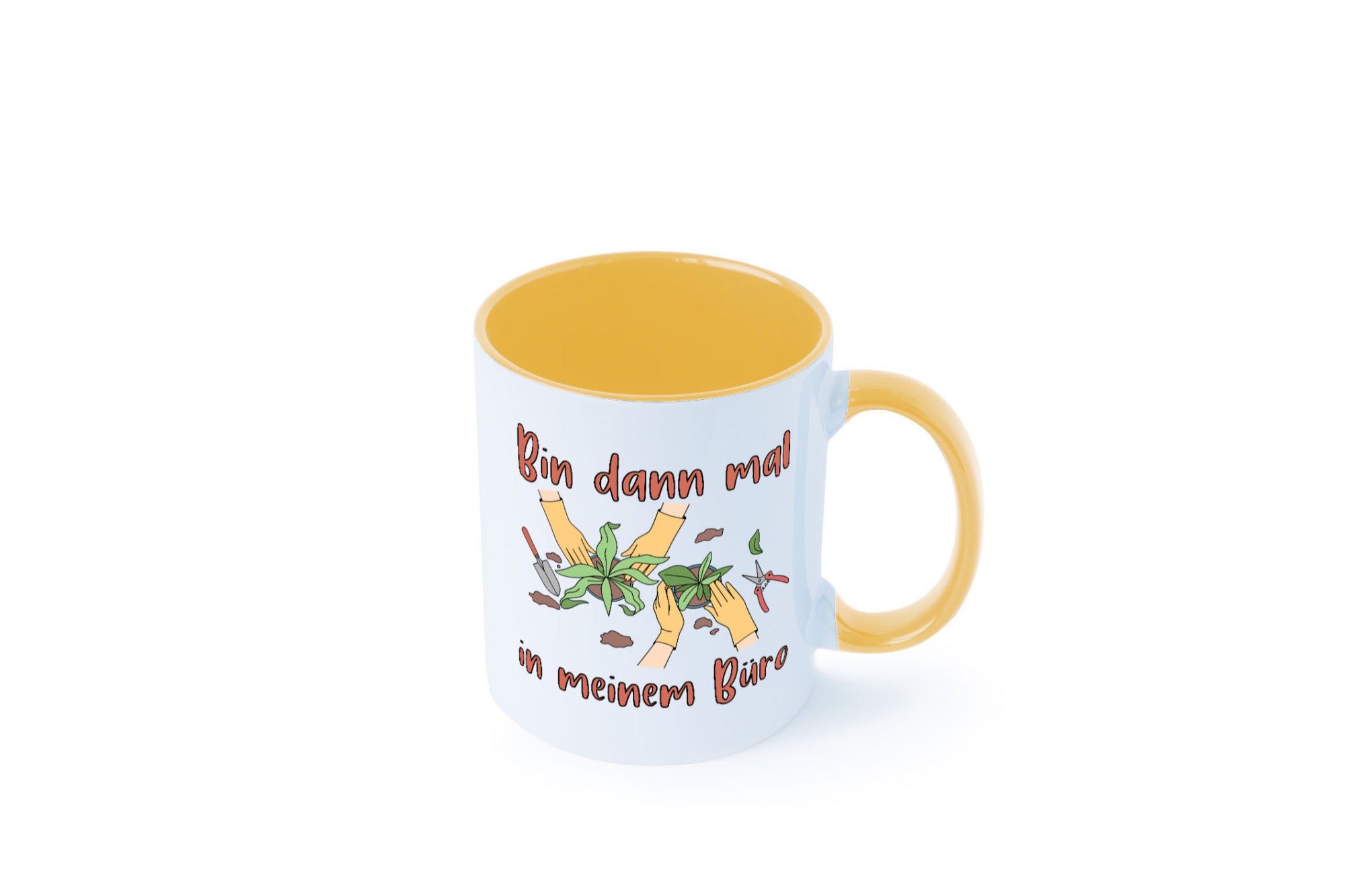 Bin im Büro | Gartenarbeit Pflanzen Humor Witz Geschenkidee Arbeit Kollegen