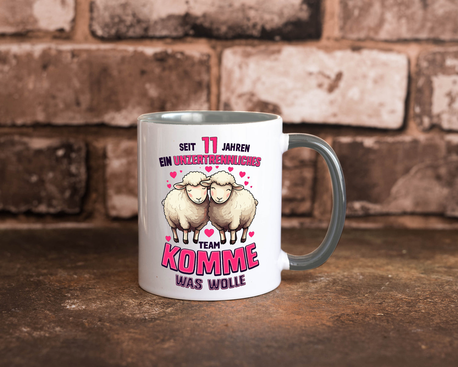 11 Jahre Verheiratet | ein Team Ehepaar v2 Humor Geschenkidee Tasse