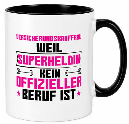 Superheldin Versicherungskauffrau | Kauffrau lustiger Spruch Geschenk Humor Tasse