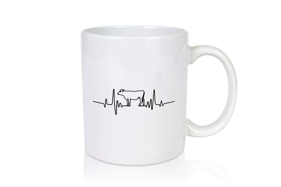 Kuh Herzschlag | Bauer Kühe Landwirt Tier Humor Tierliebhaber Geschenkidee Tasse