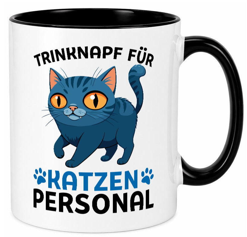 Katzen Personal | Katzenbesitzer Tasse Katze Humor vl2 Tierliebhaber