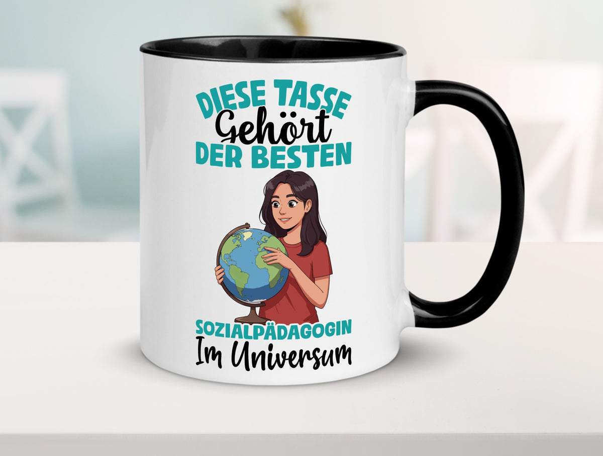 Im Universum: Sozialpädagogin | Humor Pädagogin lustig Geschenkidee Geschenk Tasse