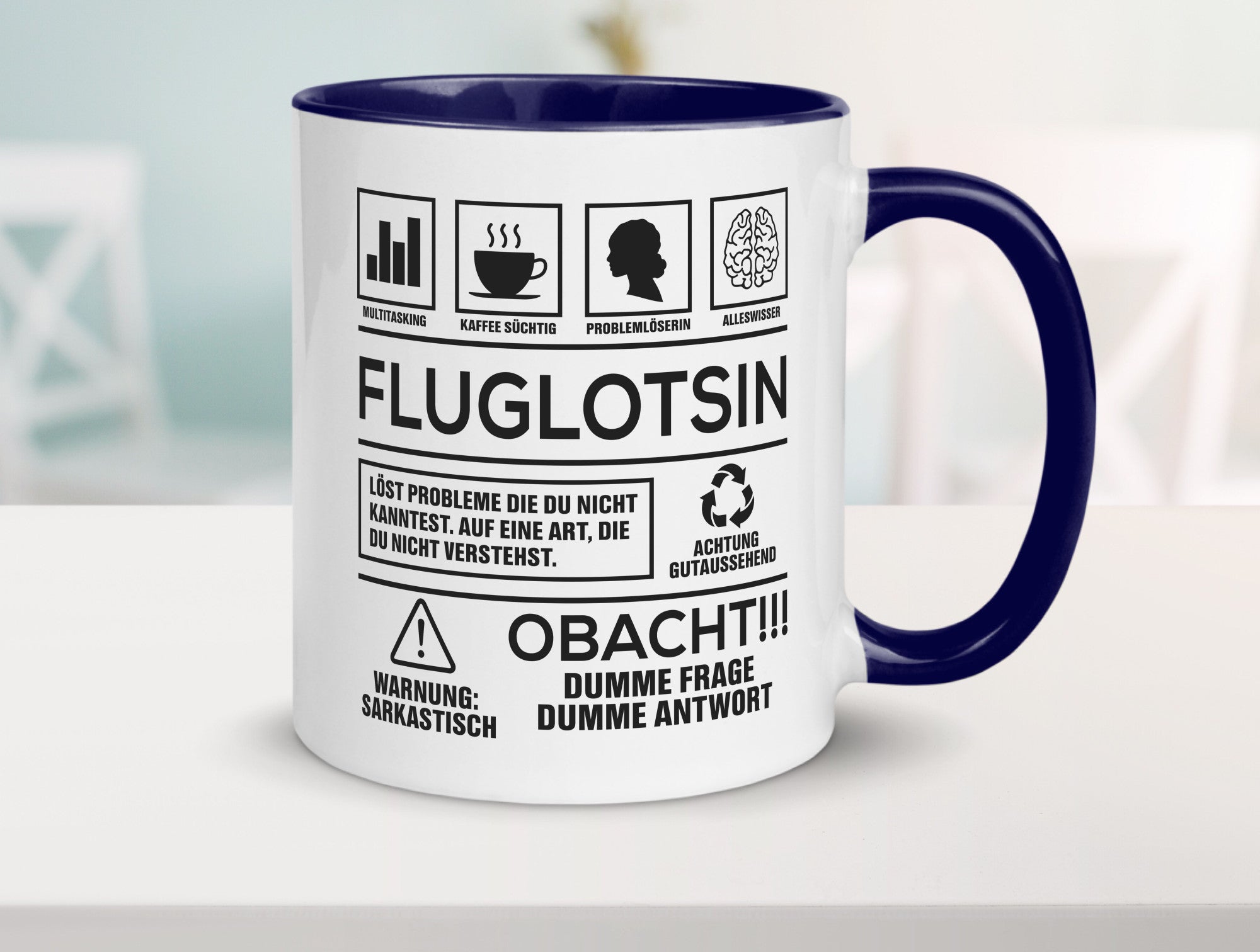 Achtung Probleme Fluglotsin | Flughafen Flugverkehr Geschenk Humor Geschenkidee