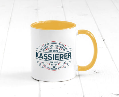 Geprüft und sicher: Kassierer lustig Humor Geschenkidee Geschenk Tasse