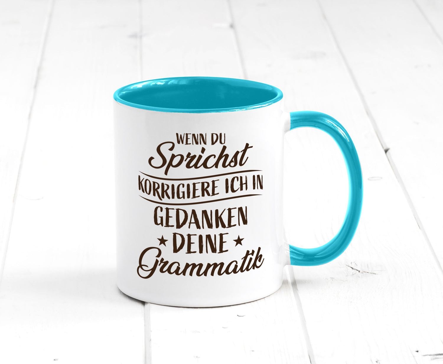 Grammatik korrigieren während du sprichst | Sterne lustig Humor Geschenkidee