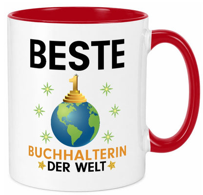 Welt Beste Buchhalterin | Buchhaltung Humor Geschenk Geschenkidee lustiger Tasse
