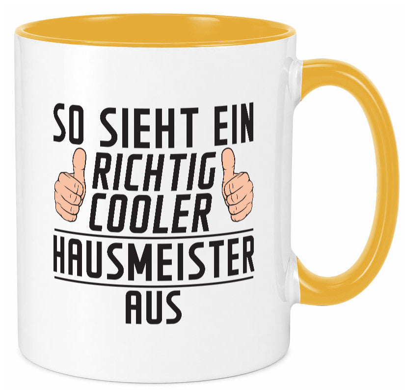 Richtig Cooler Hausmeister | Hauswart Geschenkidee Humor Tasse