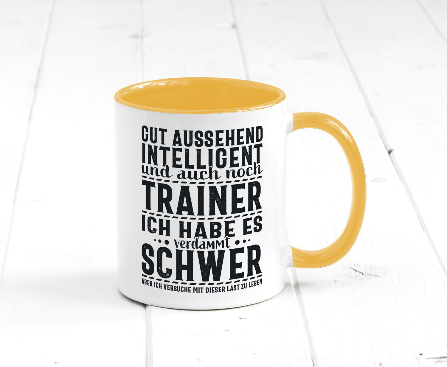 Gut aussehender Trainer |gestrichelte Linie | Punkte lustiger Spruch Geschenk