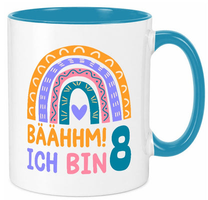 8. Geburtstag | 8 Jahre Regenbogen Bääm Mädchen Geschenk Geschenkidee lustiger Tasse