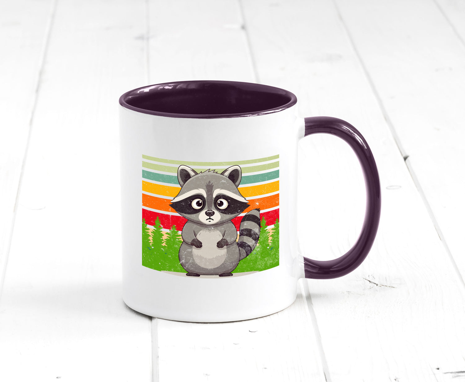 Waschbär | Vintage v2 lustiger Spruch Geschenk Humor Geschenkidee Tasse
