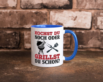 Grillst du schon? | Spruch Tasse Grillen Männer Geschenkidee Humor