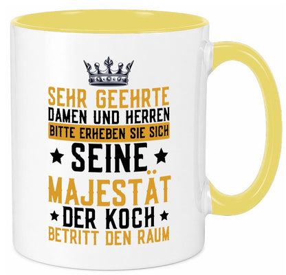 Seine Majestät der Koch | Küchenchef Restaurant Beruf Geschenkidee Arbeit Tasse