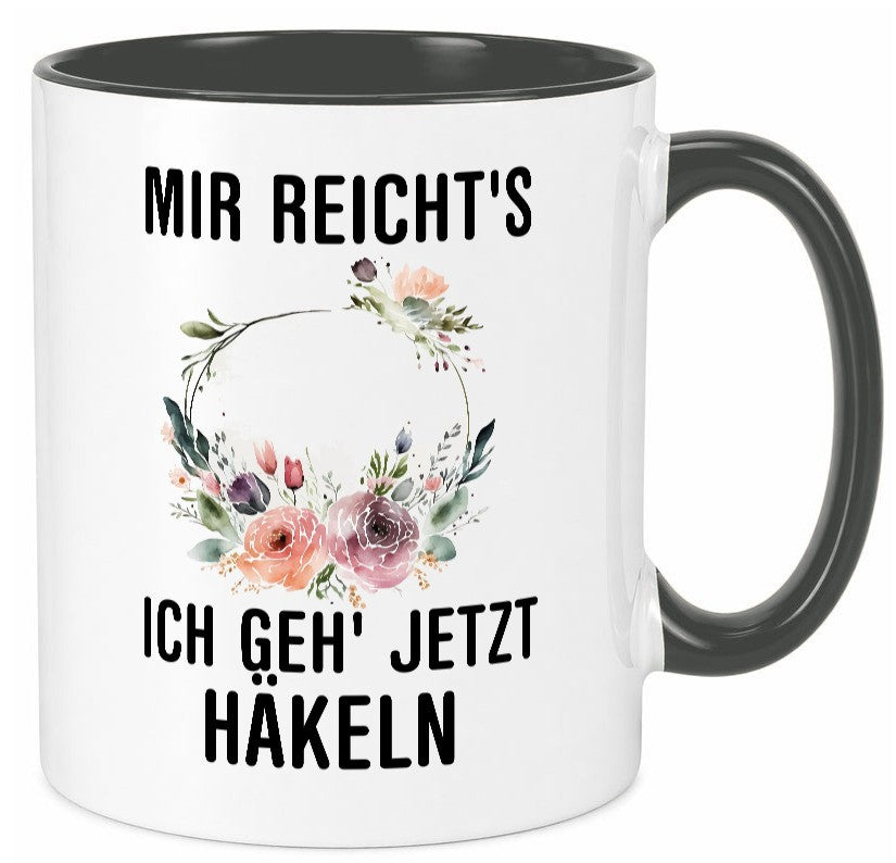 Ich geh` jetzt häkeln | Häkelzubehör Freundin Geschenkidee Humor Tasse
