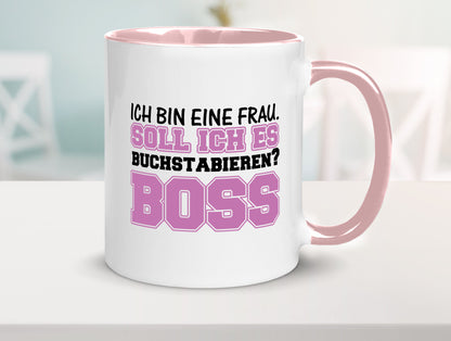 Ich bin der Boss Geschenk Humor Geschenkidee lustiger Spruch Tasse