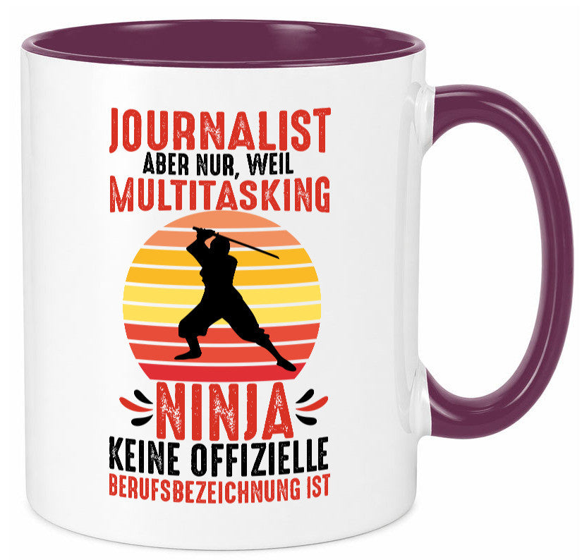 Journalist weil Multitasking Ninja kein Beruf ist Geschenk Arbeit Kollegen Büro
