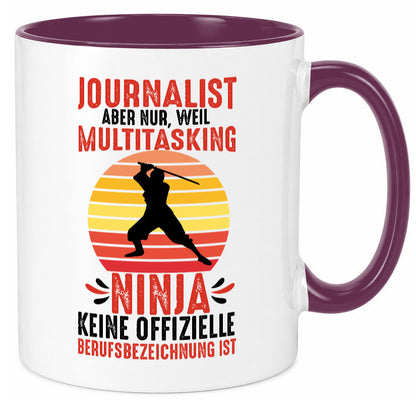 Journalist weil Multitasking Ninja kein Beruf ist Geschenk Arbeit Kollegen Büro