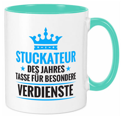 Besonderer Verdienst: Stuckateur | Innenausbau Beruf lustiger Spruch Geschenk