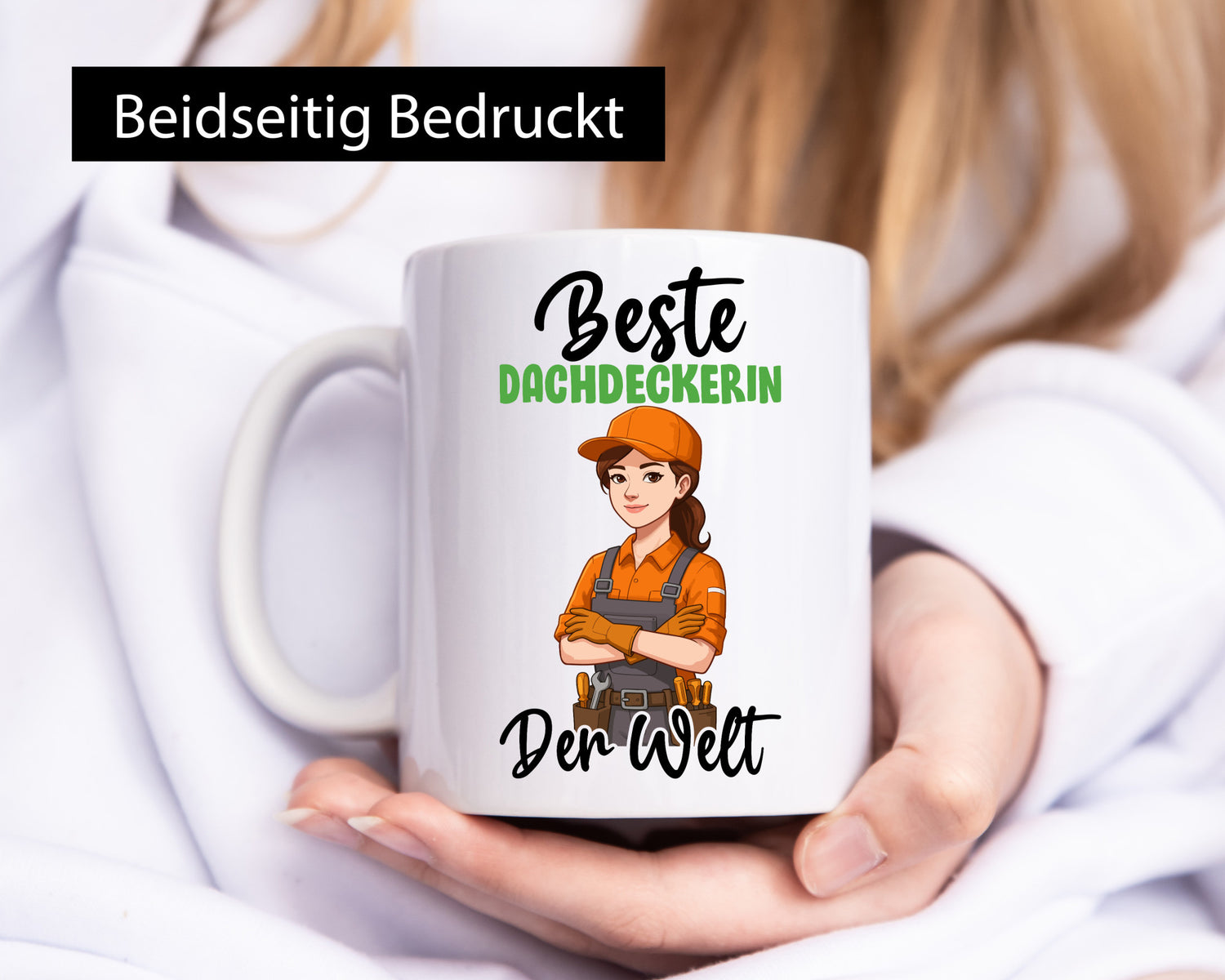 Beste Dachdeckerin | Dachbau Hausbau v2 Geschenkidee Humor Tasse