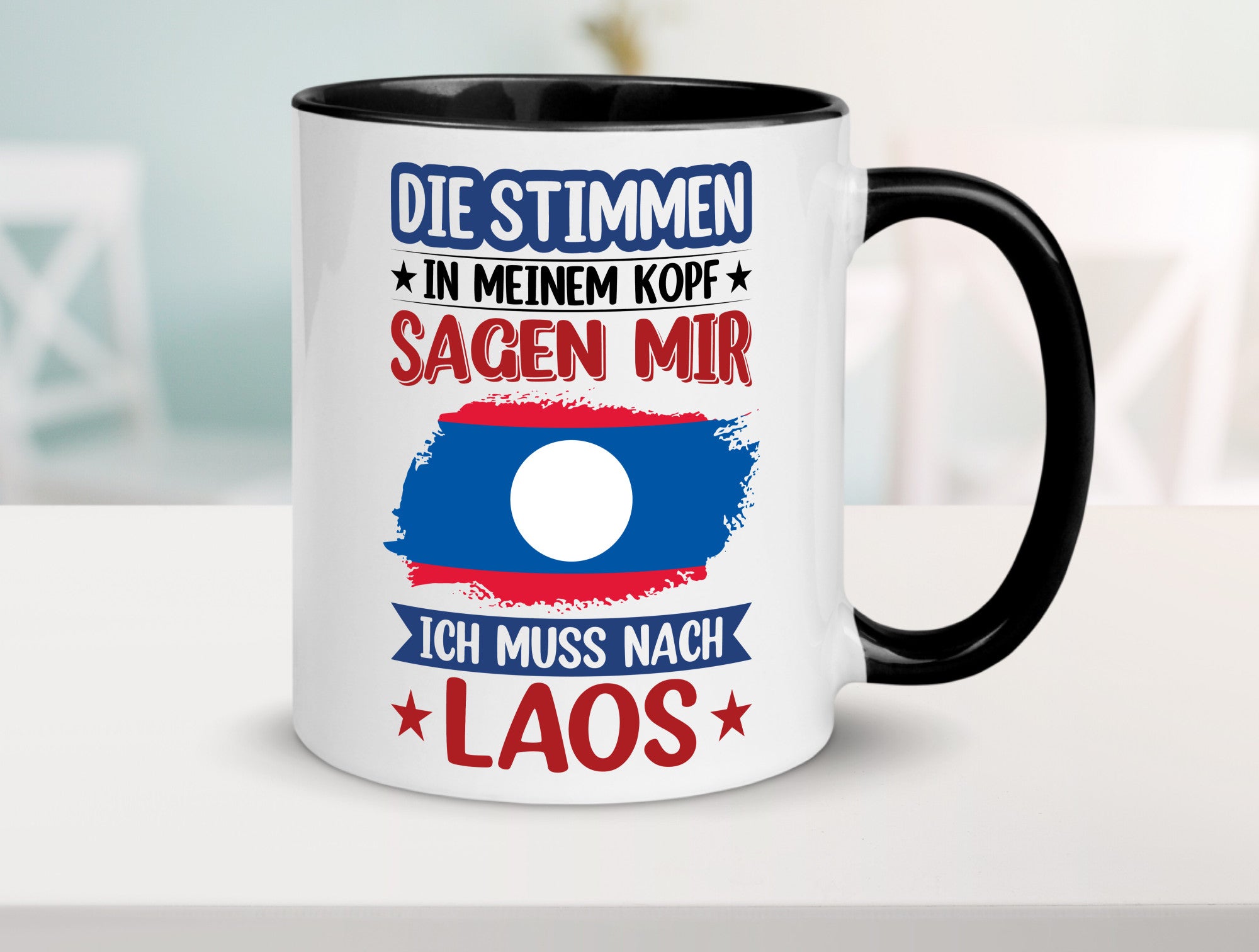 Laos | Urlaub Stimmen in meinem Kopf Traumland lustig Humor Geschenkidee