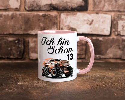 13. Geburtstag | Monster truck 13 Jahre Geschenkidee Humor Tasse