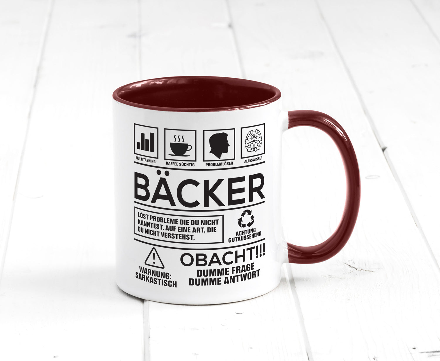Achtung Probleme Bäcker | Bäckerei Backen Konditor Geschenk Humor Geschenkidee