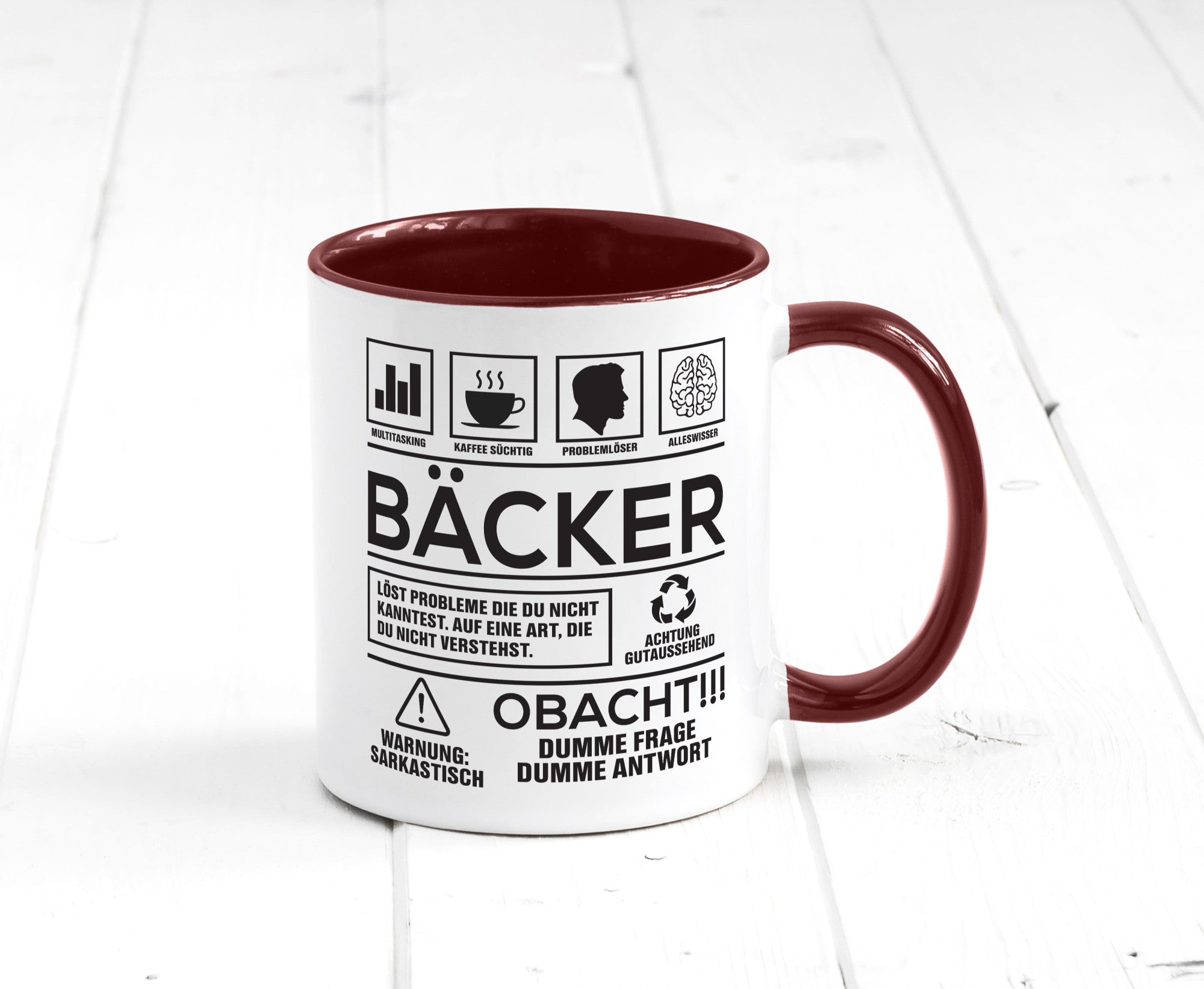 Achtung Probleme Bäcker | Bäckerei Backen Konditor Geschenk Humor Geschenkidee