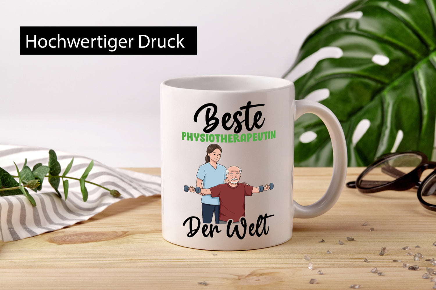 Beste Physiotherapeutin v3 lustig Humor Geschenkidee Geschenk Tasse