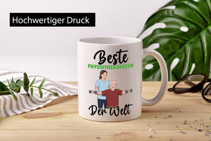 Beste Physiotherapeutin v3 lustig Humor Geschenkidee Geschenk Tasse