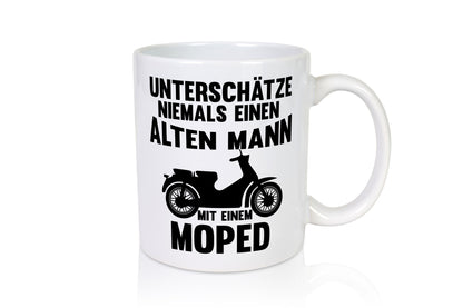 Unterschätze keinen alten Mann mit Moped | lustig Humor Geschenkidee Geschenk