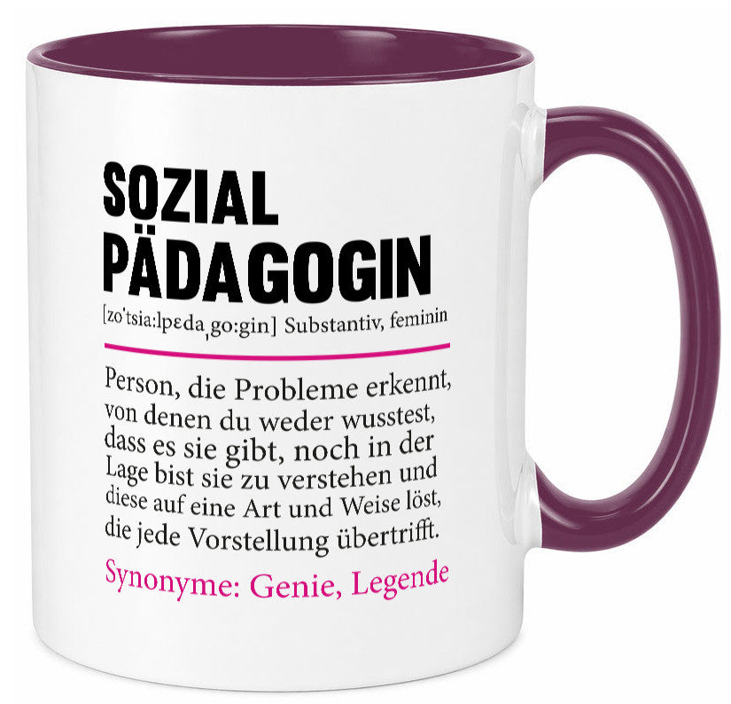 Sozialpädagogin | Spruch lustig Humor Pädagogin v2 Geschenkidee Geschenk Tasse