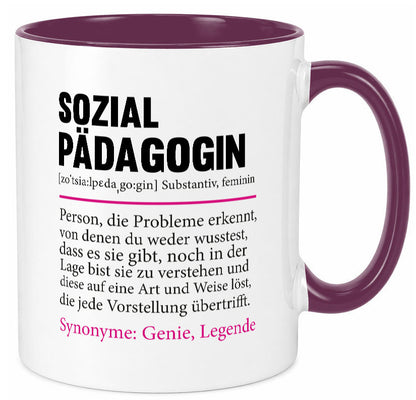 Sozialpädagogin | Spruch lustig Humor Pädagogin v2 Geschenkidee Geschenk Tasse