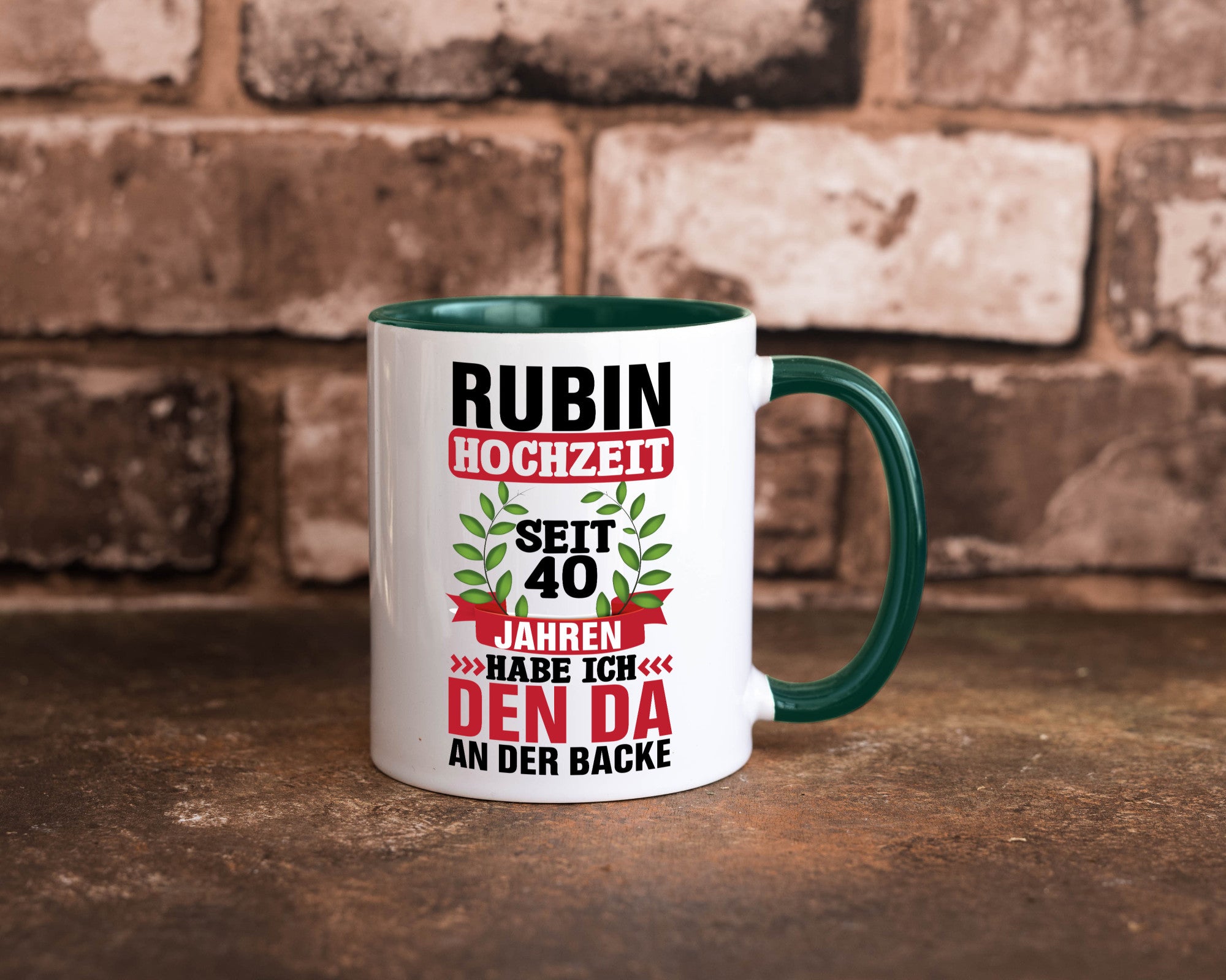 Rubin Hochzeit | 40 Jahre Verheiratet Humor Geschenkidee Tasse
