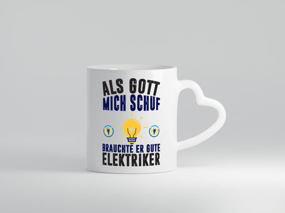 Als mich Gott schuf | Elektriker Arbeit Humor Kollegen Büro Geschenkidee Tasse