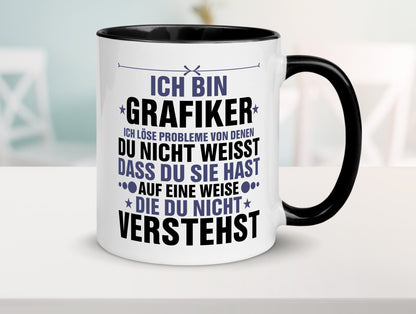 Löse Probleme: Grafiker | Grafik Design v2 Geschenk Humor Geschenkidee lustiger Tasse