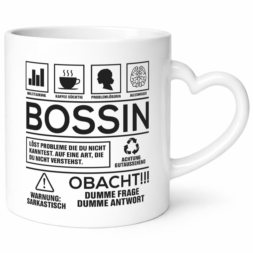 Achtung Probleme Bossin | Führungskraft Vorgesetzte Geschenkidee Humor Tasse