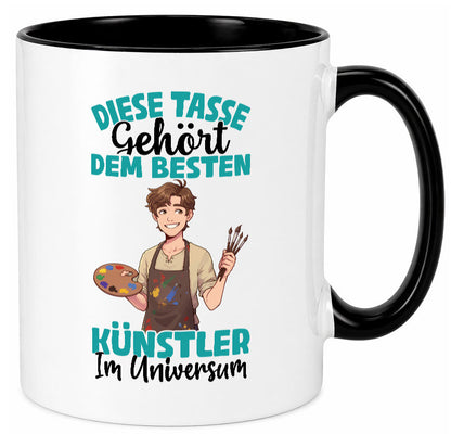 Im Universum: Künstler | Kunst Geschenkidee Humor Tasse