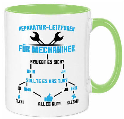 Mechaniker | Reparatur Autowerkstatt Ã–len Kleben Geschenkidee Humor Tasse